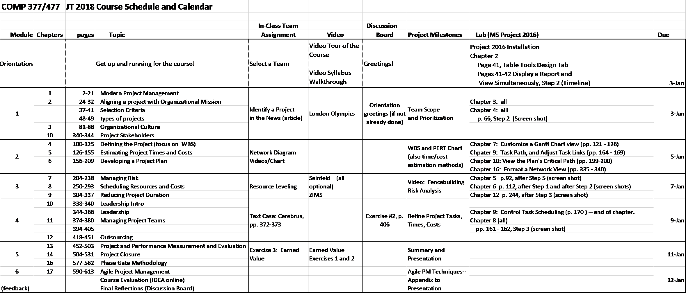 Course Schedule